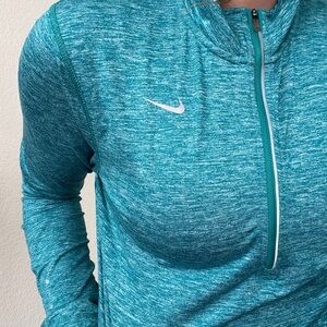 Nike Running Turquoise Quarter-Zip Top